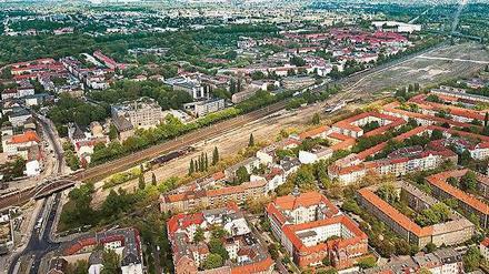 Eisenbahn weg, Handel her. Auf dem brachliegenden Gelände des Pankower Rangierbahnhofs soll ein Einkaufszentrum entstehen. 
