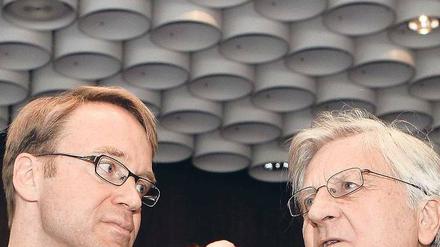Schluss mit der Politik des billigen Geldes. Als Bundesbank-Chef wird Jens Weidmann (li.) seine Forderungen mit EZB-Präsident Jean-Claude Trichet diskutieren müssen.