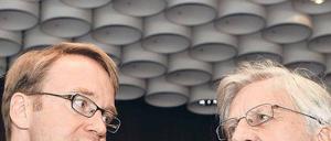 Schluss mit der Politik des billigen Geldes. Als Bundesbank-Chef wird Jens Weidmann (li.) seine Forderungen mit EZB-Präsident Jean-Claude Trichet diskutieren müssen.