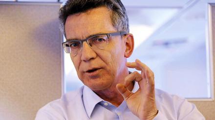 Zum Antritt. Verteidigungsminister Thomas de Maizière (CDU) auf dem Weg in die USA.