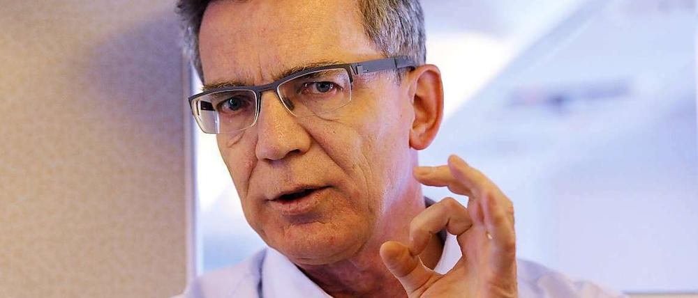 Zum Antritt. Verteidigungsminister Thomas de Maizière (CDU) auf dem Weg in die USA.