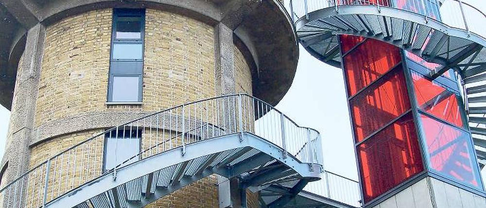 Turmfrau. Sarah Philips verwandelte den Wasserturm in ein „Biorama“. 