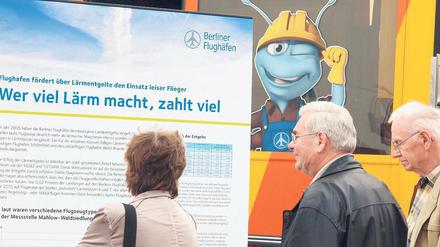 Lärmmessung. Wirklich punkten konnten die Flughafenbetreiber nicht.