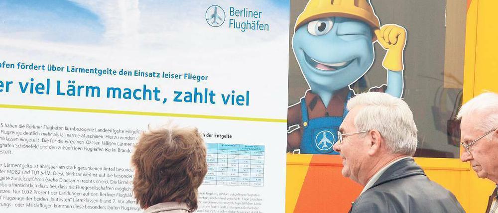 Lärmmessung. Wirklich punkten konnten die Flughafenbetreiber nicht.