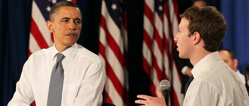 Barack Obama und Mark Zuckerberg.