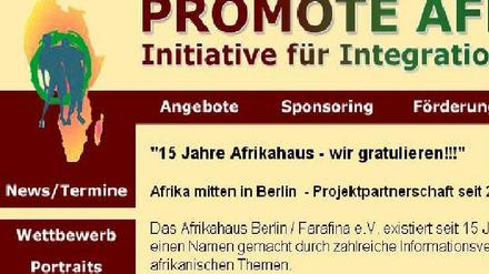 Unter falscher Flagge: Die Website des Vereins, der von den Verdächtigen geleitet wurde.