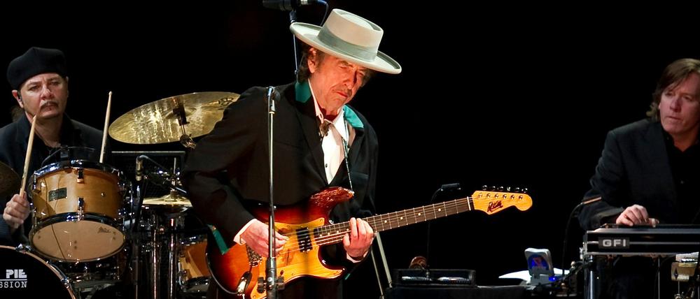 Bob Dylan bei seinem Konzert in Schanghai.