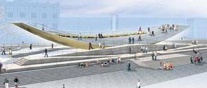 Die Schaukel. 60 Meter lang, bis zu fünf Meter hoch. Simulation: Milla&amp;Partner/Sasha Waltz