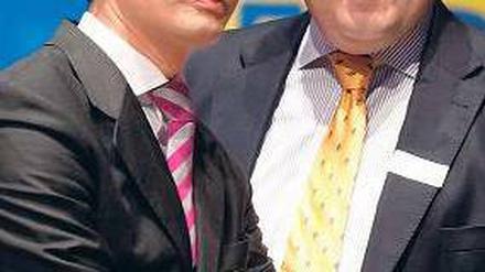 Herr und Schatzmeister. Bundesgesundheitsminister Philipp Rösler (links) will FDP-Chef werden, Fraktionsvize Patrick Döring soll neuer Kassenwart der Partei sein. 
