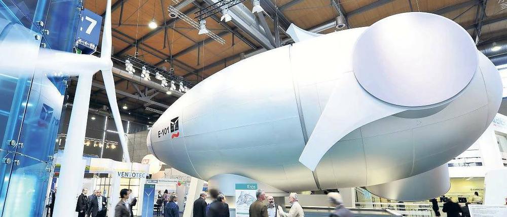 Runde Sache. Aussteller aus 65 Ländern zeigen in Hannover ihre Produkte – Enercon ist mit dieser Windturbine dabei. 