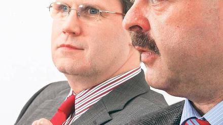 Einander nicht rot. Jens Bullerjahn (links) und Wulf Gallert.