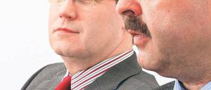 Einander nicht rot. Jens Bullerjahn (links) und Wulf Gallert. 