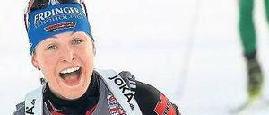 Super getankt. Magdalena Neuner siegte in einem packenden Finish.