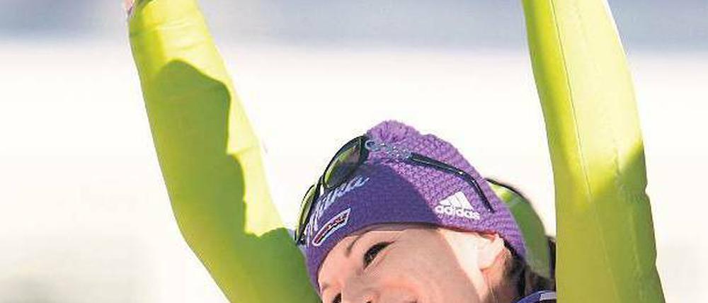 Die Erleichterung der Doppelolympiasiegerin war groß.