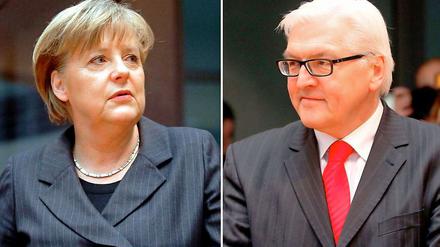 Der ehemalige Außenminister und Fraktionsvorsitzende der SPD, Frank-Walter Steinmeier und Bundeskanzlerin Angela Merkel (CDU) wurden als Zeugen vor dem Untersuchungsausschuss des Bundestages in Berlin vernommen.