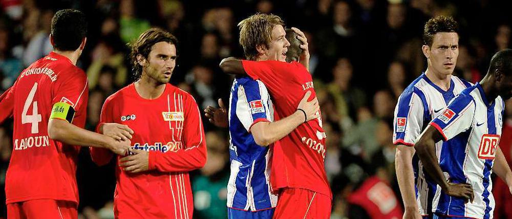 Im Hinspiel im Sommer trafen Union und Hertha BSC in der Alten Försterei aufeinander.