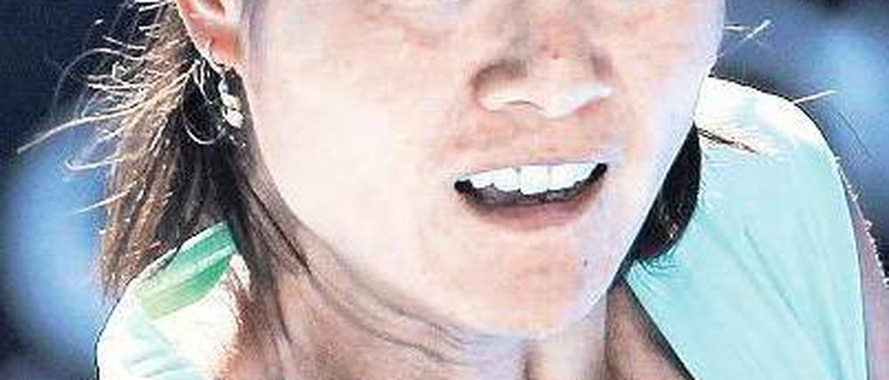Unausgeschlafen. Li Na setzte sich trotz einiger nächtlicher Probleme durch. Foto: dpa