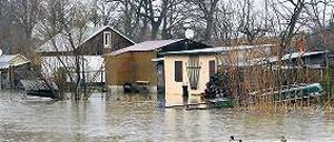 Auch Wriezen am Weststrand des Oderbruchs ist von der Flut betroffen.