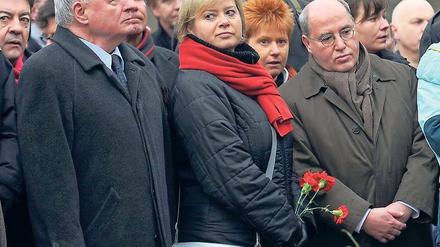 Im Mittelpunkt. Der Linken-Chefin Gesine Lötzsch galt nach ihrem Kommunismus-Aufsatz besondere Aufmerksamkeit.