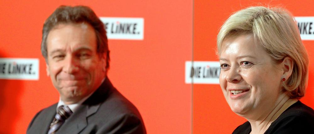 Zu zweit ist man weniger allein - die beiden Vorsitzenden der Linken, Klaus Ernst und Gesine Lötzsch.