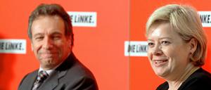 Zu zweit ist man weniger allein - die beiden Vorsitzenden der Linken, Klaus Ernst und Gesine Lötzsch.