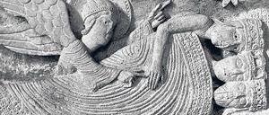 Morgenländer. Ob die Weisen über die Weihrauchstraße der Nabatäer nach Bethlehem kamen? Das Handelsvolk der Nabatäer machte Petra zu seiner Hauptstadt. Die Abbildung zeigt die von einem Engel sanft geweckten drei Könige auf einem Kapitell in der Kathedrale von Autun, Burgund.