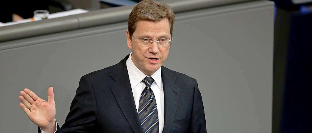 Guido Westerwelle versucht die Richtung vorzugeben. 