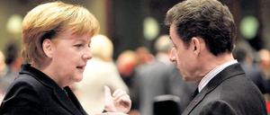 Neue Einigkeit. Angela Merkel und Nicolas Sarkozy sprachen sich für ein Einfrieren des EU-Haushalts bis 2020 aus. Foto: dpa