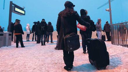 Ziehschlitten. Viele zieht’s nach Hause. Wenn es das Wetter denn zulässt.