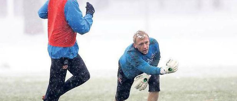 Der Kapitän ist wieder da. Andre Mijatovic kehrt ins Team zurück, genauso Sascha Burchert, der Torhüter Marco Sejna ersetzt. Foto: Engler