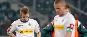 Hängende Köpfe bei den Spielern von Borussia Mönchengladbach