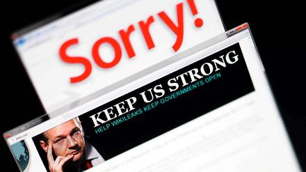 Die Webseite von Wikileaks musste am Wochenende mehrfach umziehen.