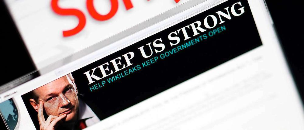 Die Webseite von Wikileaks musste am Wochenende mehrfach umziehen.
