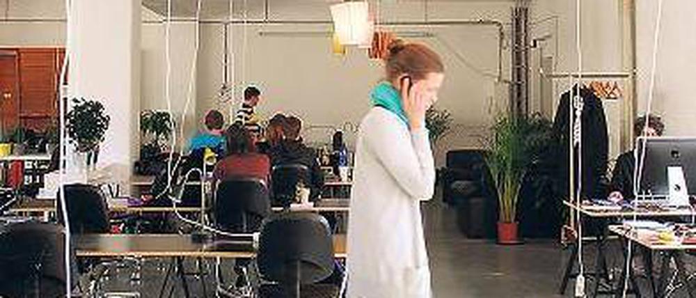 Freie Arbeitsplätze für freie Kreative im Betahaus in Kreuzberg.