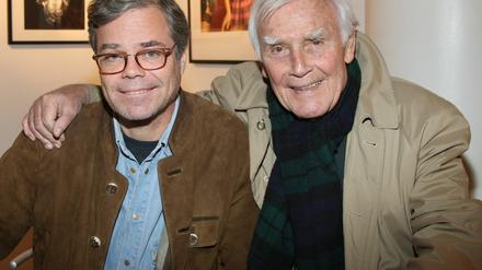 Thomas Fuchsberger im Jahr 2008 mit seinem Vater Joachim "Blacky" Fuchsberger.