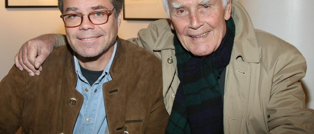 Thomas Fuchsberger im Jahr 2008 mit seinem Vater Joachim "Blacky" Fuchsberger.