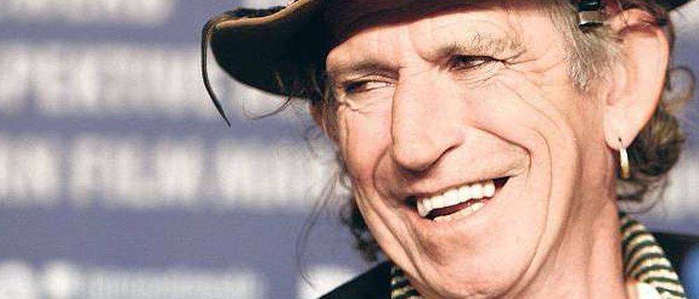 Urgestein des Rock ’n’ Roll. Keith Richards, Gitarrist der Rolling Stones, 67 Jahre alt.