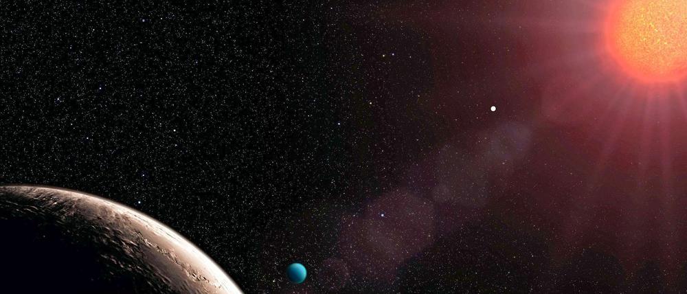Das System um die Sonne "Gliese 581" könnte sich für potenzielles Leben eignen.