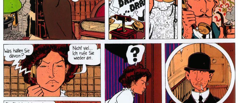Klug und charmant: Eine Szene aus „Adeles ungewöhnliche Abenteuer“ von Jacques Tardi.