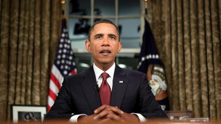 US-Präsident Obama bei seiner Rede an die Nation.