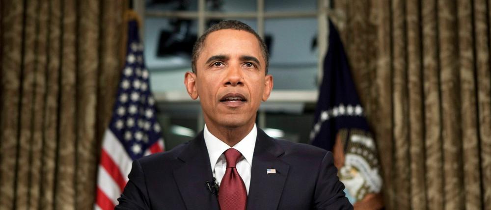 US-Präsident Obama bei seiner Rede an die Nation.