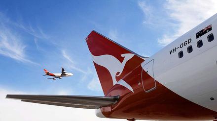 Auf dem Sprung nach Berlin? Das Qantas-Känguru.