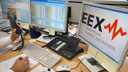 Die Strombörse EEX in Leipzig