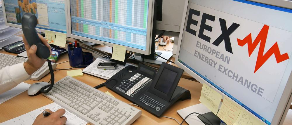 Die Strombörse EEX in Leipzig