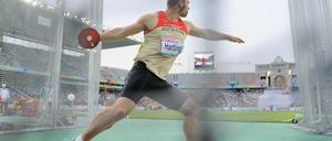 Diskusweltmeister Robert Harting holte am Sonntagabend die Silbermedaille - und verpasste den Sieg nur um 40 Zentimeter.