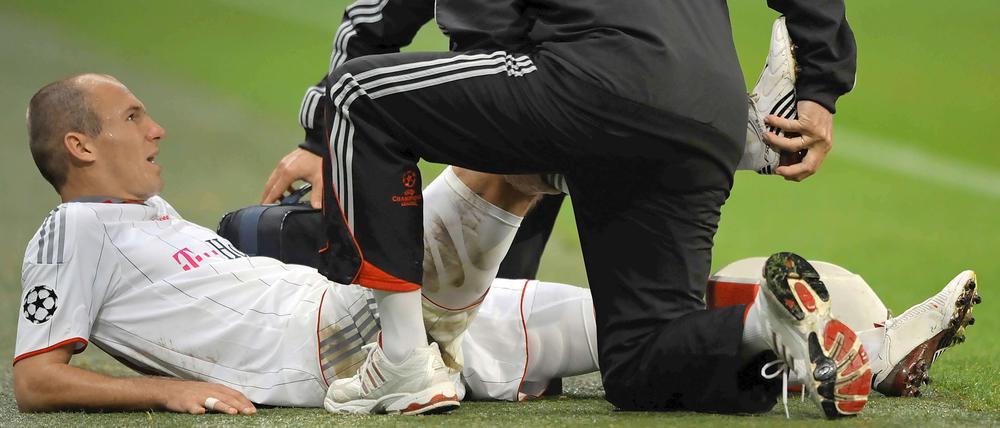 Arjen Robben wird wieder mal von einer Verletzung geplagt.