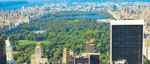 Blauer Himmel, heiße Luft. New York – hier ein Blick über den Central Park – macht aus dem Besucher einen Partner. Foto: Imago