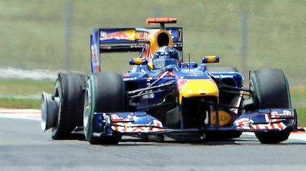 Sebastians Vettels Red Bull sah schon mal besser aus. Am Ende wurde der Deutsche immerhin noch Siebter.