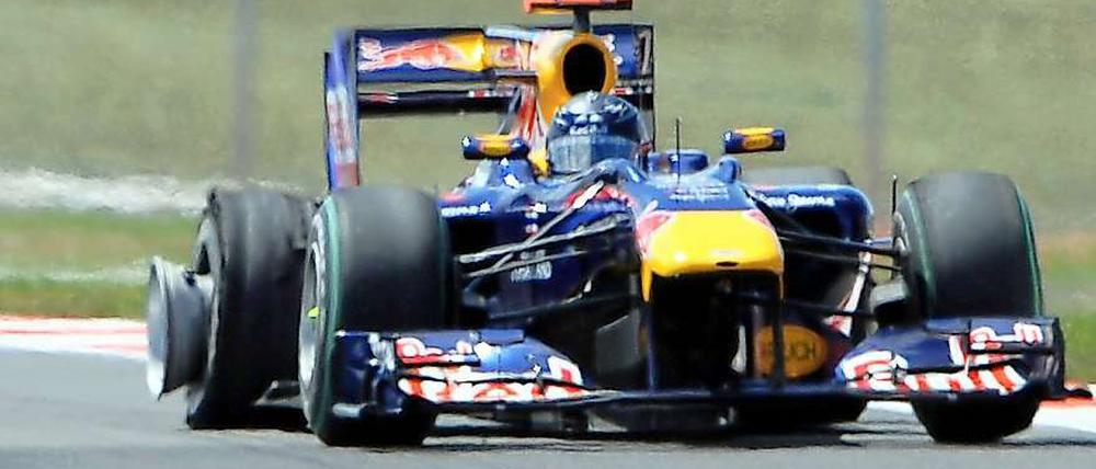 Sebastians Vettels Red Bull sah schon mal besser aus. Am Ende wurde der Deutsche immerhin noch Siebter.