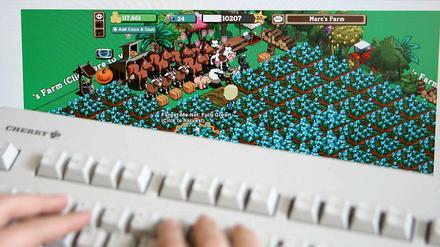Felder bepflanzen und Schafe züchten: das Online-Spiel Farmville.